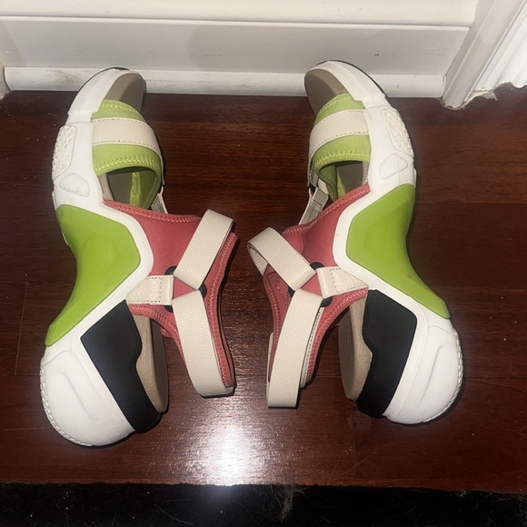 EUC Skechers Colorful chunky platform sandals by Mark Nason size 9 🩷💚🤍 - Picture 3 of 5